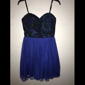 Royal Blue Strapless Dress